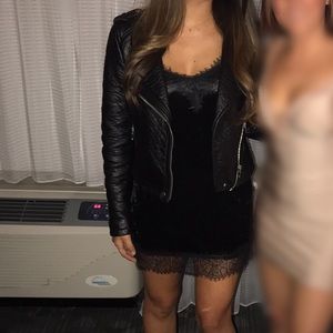 Velvet and Lace Slip Dress